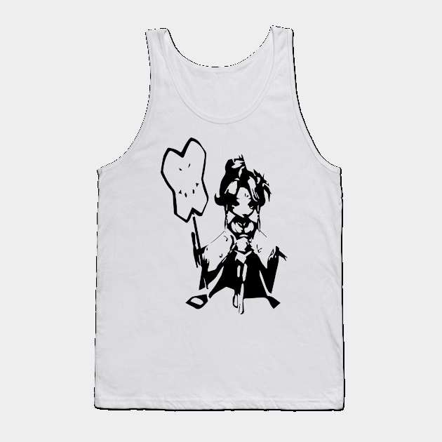 Sylphid (celestial fairy) minimal silhouette white Tank Top by WannabeArtworks